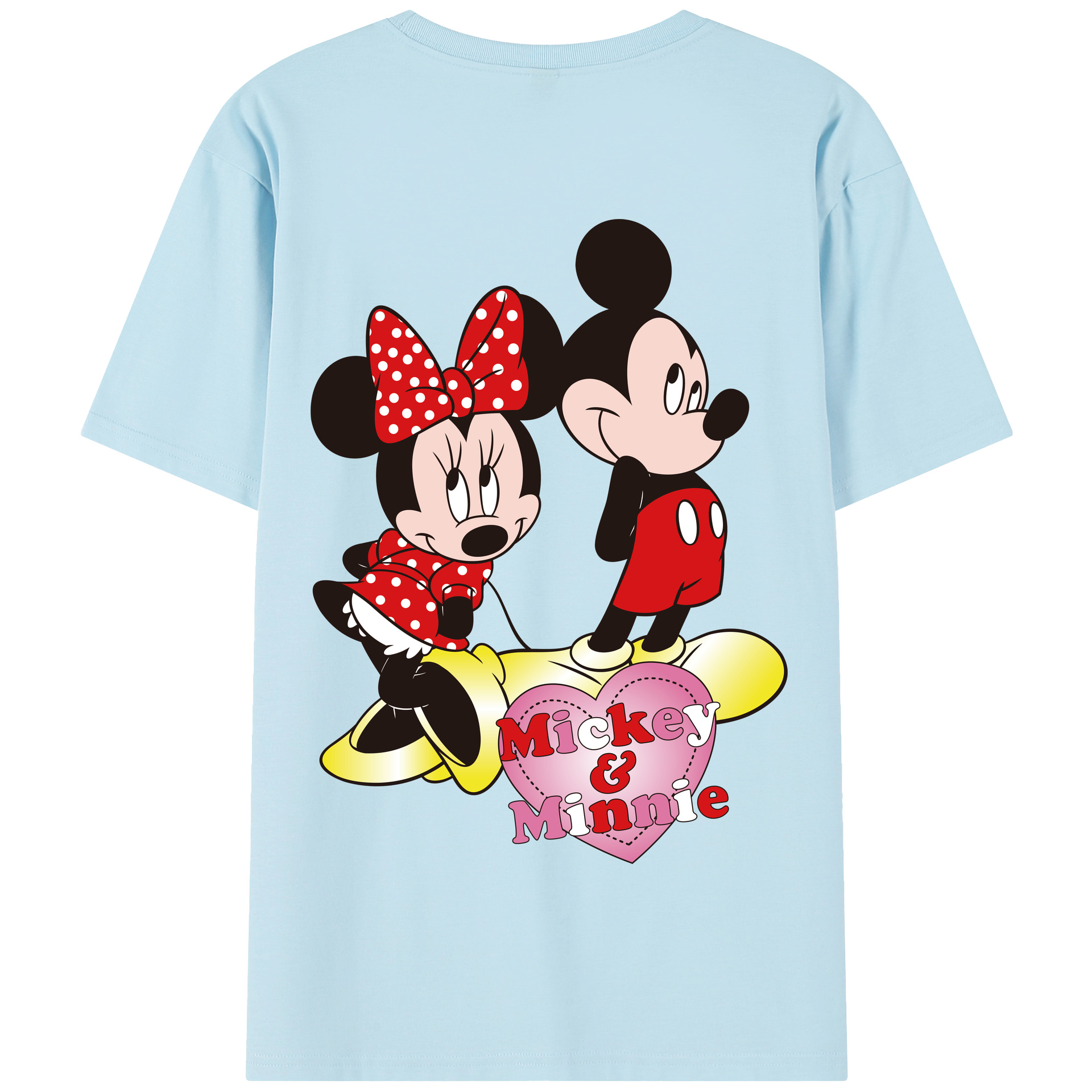 （画像用） ミッキーマウス Mickey Mouse 綿100％半袖Tシャツ（背面プリント）